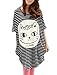 Allegra K Women Striped Batwing Sleeve Oversize Tunic Tops T-Shirts Black M