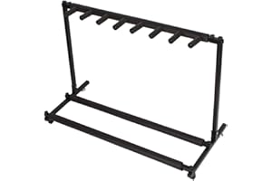 Ktaxon 3/5/7/9 Multiple Guitars Stand Display Stand Guitar & Ukulele & Bass & Banjo Holder for Band, Studio, Home (Square-7 Holder)