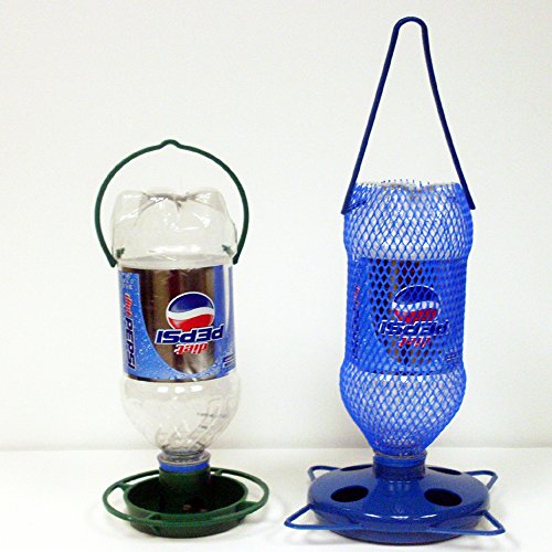 Gadjit Soda Bottle Bird Feeding Starter Kit Includes 1 Soda Bottle Hanging Feeder and 1 Watering Well. Just Add 2 Empty Soda Bottles, Birdseed, and Water, Feed Wild Birds Promote Plastic Bottle Re-use - Thumbnail 5