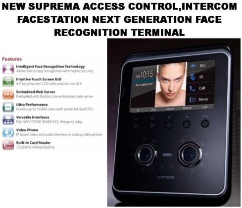 NEW SUPREMA ACCESS CONTROL,INTERCOM FACESTATION NEXT GENERATION FACE RECOGNITION TERMINAL