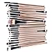 KOLIGHT® 20 Pcs Pro Makeup Set Powder Foundation Eyeshadow Eyeliner Lip Cosmetic Brushes (Black+Gold)