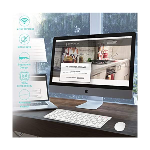 Wireless-Keyboard-and-Mouse-Full-Size-Keyboard-Mouse-Set-Compact-UK-Layout-24Ghz-USB-Receiver-for-PC-Laptop-Tablet-Windows-Mac-Silver-White Wireless Keyboard and Mouse, Full Size Keyboard Mouse Set Compact UK Layout 2.4Ghz USB Receiver for PC Laptop Tablet…