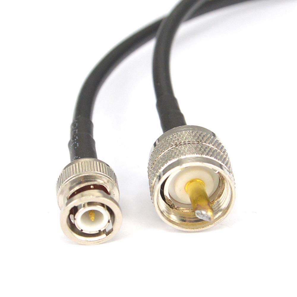 2M UHF Male to BNC Male CCTV Antenna Adapter pl259 Low Loss and TwoWay