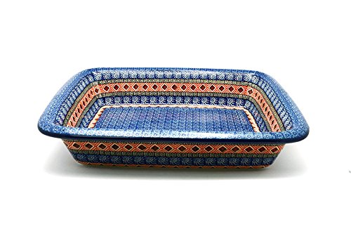 Click Here to See More Images Polish Pottery Baker - Lasagna - Aztec Sun