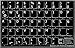 4Keyboard Spanish (Latin American) Non-Transparent Keyboard Sticker for Laptop, Desktop with White Lettering and Black Background