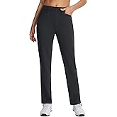 baleaf Women's Golf Pant Winter Fleece Lined Pants with Belt Loops Pockets Travel Work Casual
