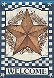 BreezeArt Blue Barn Star Garden Flag 31339
