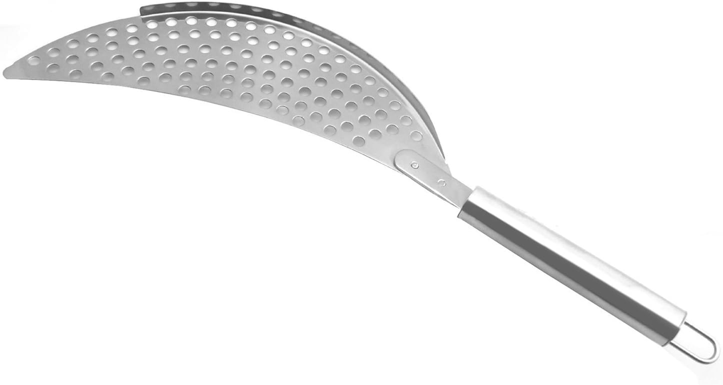 SupplyPro Pot Strainer Crescent-Shaped Pot Strainer Rinse Strainer Pot Drainer Food Strainer Bowel Strainer Ambidextrous Colander - Fits for All Sizes