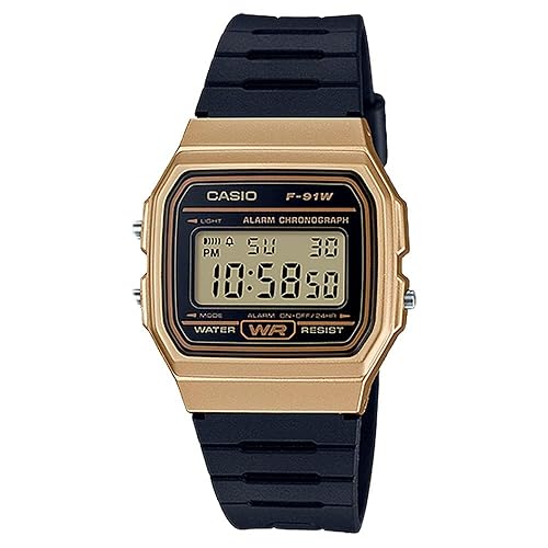 Casio F91W Series Digital Watch Water Resistant LED Light