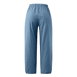 SMIDOW Black Capri Pants for Women Petite Women's