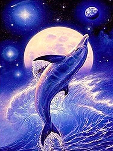 Kit Peinture Diamant 5d Broderie Diamant Peinture Par Numero Dauphin Toile Strass Broderie Peinture De Diamant Diamond Painting Point De Croix Arts Craft Pour La Maison Wall Decor 50x70cm Amazon Fr Cuisine