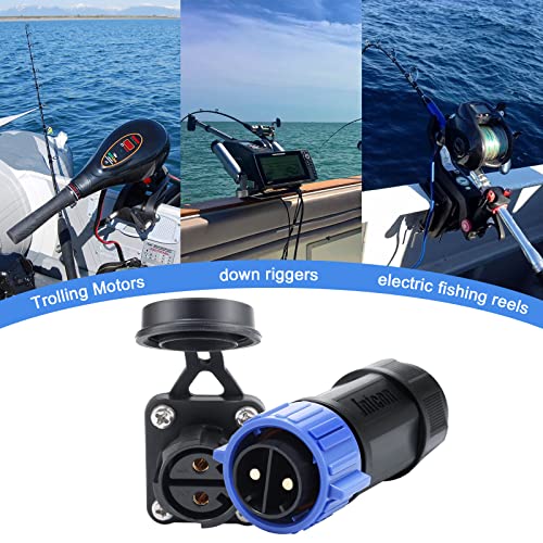 Trolling Motor Plug Receptacle Set, Briidea Marine Boat DC Power