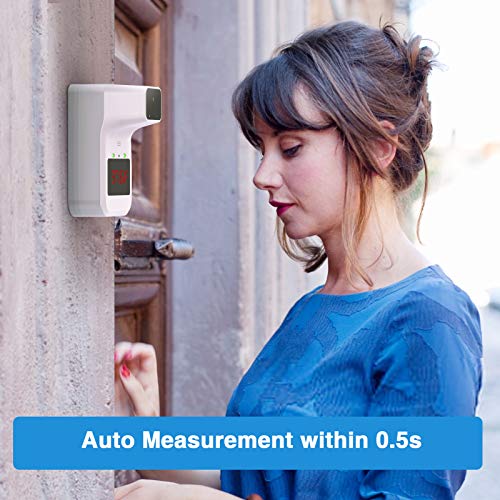 GEKKA WallMounted Thermometer, NonContact Wall Mounted Forehead