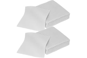 WOFASHPURET 100pcs Gray Suede Jewelry Cleaning Cloths 8x8cm Microfiber Polishing Cloths for Silver Brass Jewelry