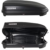 Menabo Quasar Roof Cargo Box 320 Liters with Lock, Matte Black, Made in Italy
