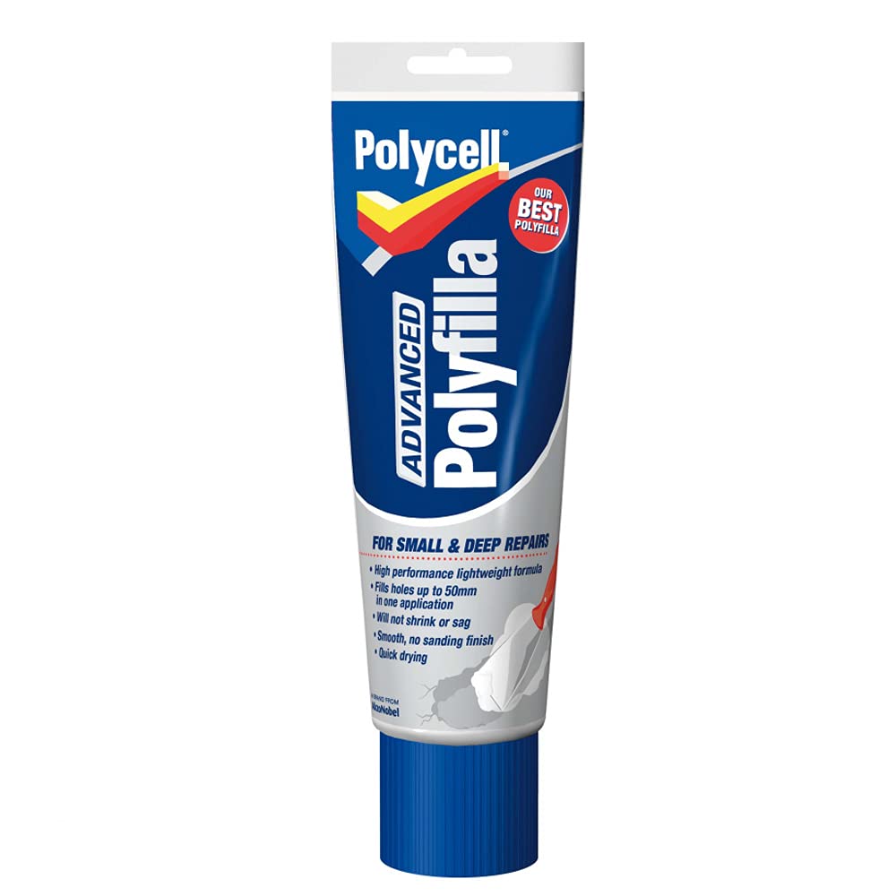 POLYCELL Polyfilla Advanced All In One 200ml White Paste Filler, Not Water Resistant, Ideal For Plaster, Plasterboard, Ceiling Coving And Mouldings