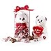 Valentines Day Love Candy Chocolate w Teddy Bear - Miniature I Love You Teddy Bear with Heart Milk Chocolate Gift Basket - Oh! Nuts