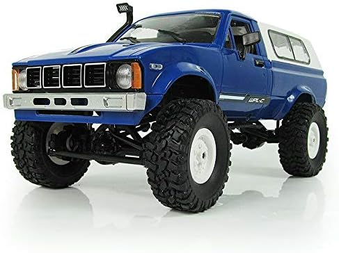 Ladan Remote Control Truck, 2.4G Four-wheel Drive Wireless Jeep, Big-foot Off-road Vehicle, Speed Climbing Car, Charging Children's Toy Auto Simulation Model Christmas Kids Boys (Color : Blue)