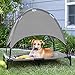 Best Choice Products Raised Mesh Cot Cooling Dog Bed, 30in, Gray, w/Removable Canopy Shade Tent, Travel Bag, Breathable Fabricthumb 1