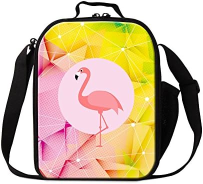Dispalang Stylish Flamingo Insulated Lunch Cooler Bag for Boys Mini Lunch Box Bag