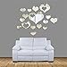 Wall Stickers,GOODCULLER 1Set 15pcs Home 3D Removable Heart Art Non-toxic Room Magnetic Background Decorated Decal Home Decor