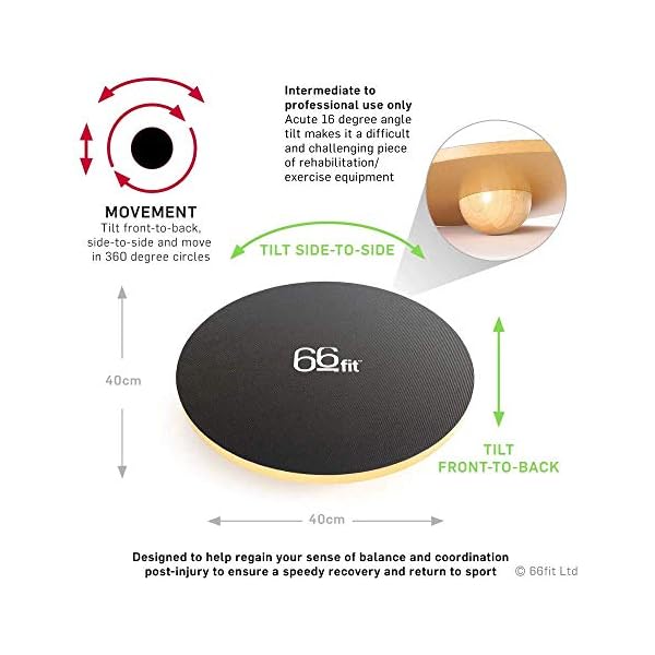 66fit-Wooden-Wobble-Balance-Board-40cm-Includes-Balance-Training-Ebook-Training-Rehabilitation-Exercise-Physiotherapy-Blue 66fit Wooden Wobble Balance Board 40cm - Includes Balance Training Ebook - Training Rehabilitation Exercise…