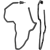 FaithHeart African Earrings for Women, 14K Gold Plated Stainless Steel Large Hoop Earrings Hypoallergenic Lightweight Huggie Hoops Womens Jewelry with Gift Box