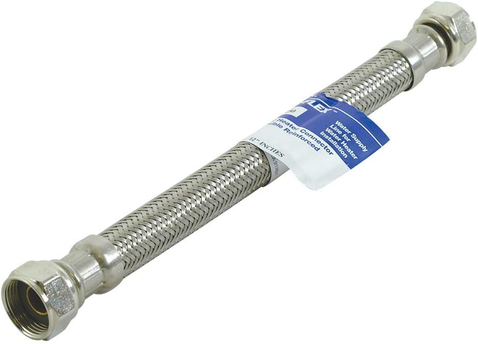 Eastman 48262 Flexible Stainless Steel Connector 3/4" FIP Swivel, 15", Silver