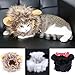 FAMI Pet Costume Panda Wig with Ears, Christmas Costumes Festival Party Clothes Fancy Dress up for Dog Cat - White Color