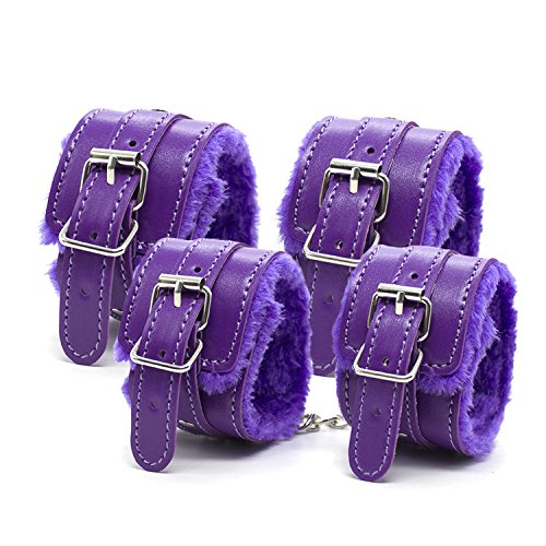 BONDAGERIE-Kit-di-colore-Viola-realizzato-in-Ecopelle-otto-pezzi
