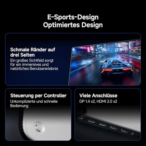 G27Qi 2026 27 Zoll 2K Gaming Monitor, 200Hz, 1ms GTG, FreeSync Premium, HDR400, IPS, 100% sRGB, 95% DCI-P3,TÜV Hardware Low Blue Light Zertifizierung (2560 x 1440/HDMI 2.0/DP 1.4)