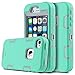 iPhone 4 Case,iPhone 4S Case,ULAK KNOX ARMOR Shockproof Heavy Duty Combo Hybrid Defender High Impact Body Rugged Hard PC & Silicone Case Protective Cover For Apple iPhone 4 4S (Mint+Grey)
