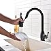 VAPSINT Brilliant Oil Rubbed Bronze Single Hole Single Lever Swivel Mixer Pull Down Kitchen Faucet, Pull Out Sprayer Kitchen Sink Faucets