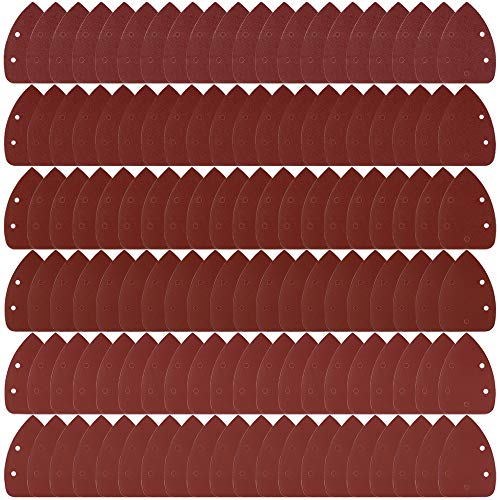 Coceca 120pcs Mouse Detail Sander Sandpaper Sanding Paper Each 20pcs of 40 60 80 120 180 240 Grits Mouse Sandpaper