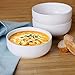 Lifver 20oz/6 inch Porcelain Soup/Cereal Bowls Set, Round & White, Set of 4