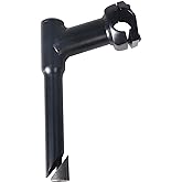 WEEROCK Bike Stem Diameter 22.2MM for Bike Fork, 25.4mm for Handlebar Barbore, Steel/Aluminium Alloy Gooseneck Shape Bicycle Stem