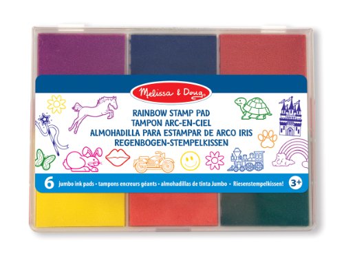 Melissa & Doug Rainbow Stamp Pad - 6 Washable Inks