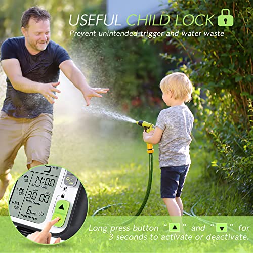CROSOFMI Sprinkler Timer,Water Timer with 3 Separate Watering Programs