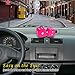 Vagway Fuzzy Dice Car Mirror- Pair of Pink Hanging Dice- Plush Stylish Vintage Retro Accessory