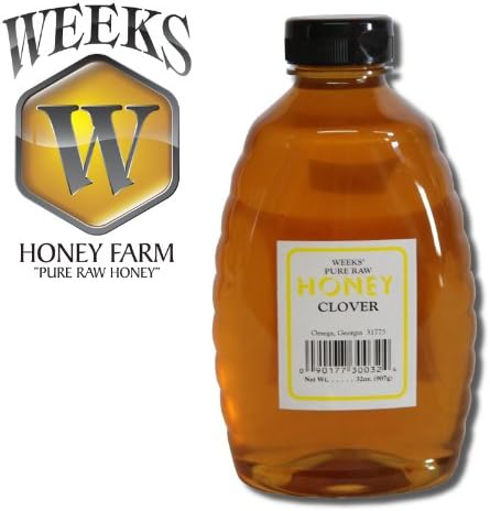 16oz (Case of 6) - Clover Honey - Pure, Raw, Unfiltered, Unheated