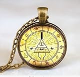 Haida Bill Cipher Wheel Pendant Necklace, 1-Inch