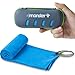 4Monster Microfiber Towel, Travel Towel, Camping Towel, Fast Drying, Soft Light Weight, Suitable for Gym, Beach, Swimming, Backpacking and more (Blue, Medium (24 x 48 inches))