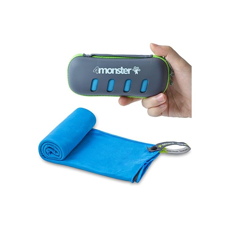 4MONSTER Microfiber Towel, Travel Towel, Camping Towel, Gym Towel