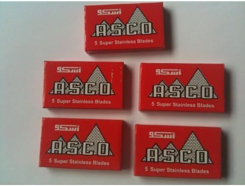 25 ASCO Super Stainless Double Edge Safety Razor Blades