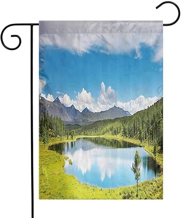 Amazon Com Lake House Decor Garden Flag Mountain Landscape With