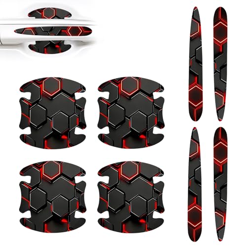 Qurbuns 8 PCS Car Door Handle Protectors, Scratch-Resistant Automotive Door Handle Guard Covers, Self-Adhesive Car Doors Paint Protective Film, Universal for Most Cars (Style 4) at Amazon