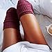 Challyhope Women Girls Thigh High Over the Knee Socks Long Cotton Stockings Warm New (Free, Wine)