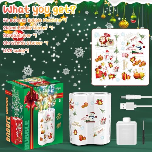 PANACARE Fireworks Bubble Machine Automatic Bubble Machine with 240 ml