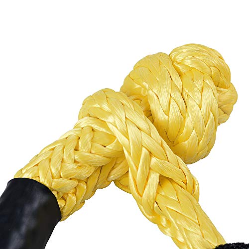 Astra Depots Yellow 1/2" Synthetic Soft Rope Shackles 38,000lbs+ (2pcs)