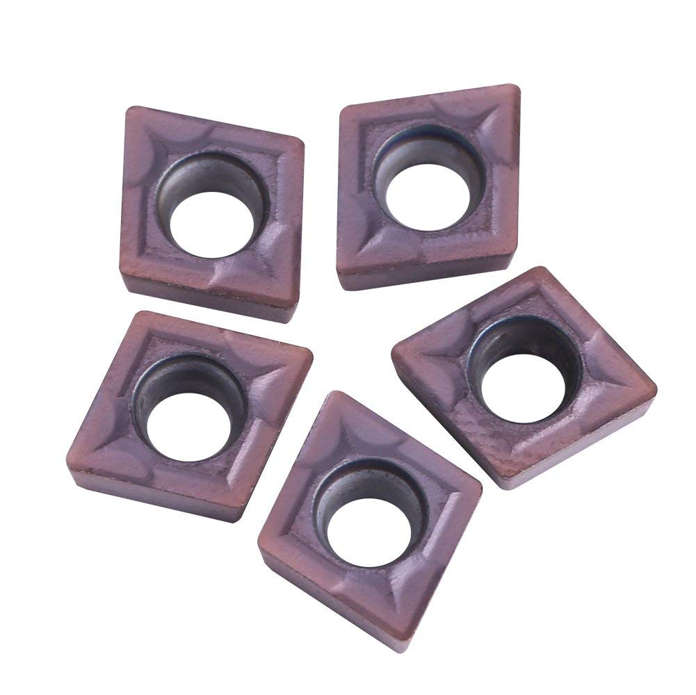 10Pcs Carbide Inserts CNC Carbide Turning Inserts Blade Lathe Turning Tool with Box for Processing of Ordinary Steel